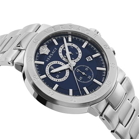 versace silver tone mystique quartz chronograph watch|Versace Urban Mystique Chronograph Quartz Black Dial Men's .